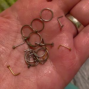 Nose studs and rings